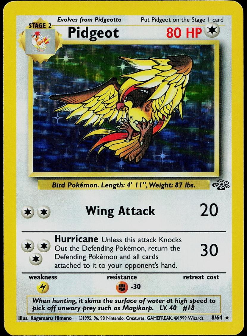 Pidgeot Holo 1999 Pokemon Jungle