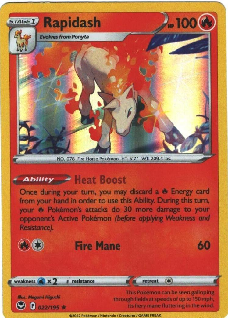 Rapidash Holo 2022 Pokemon Silver Tempest