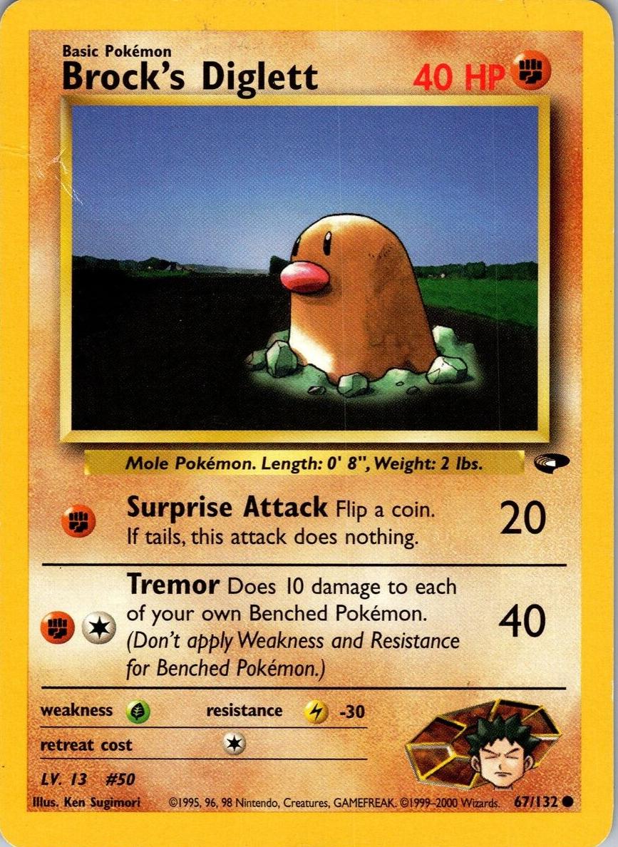 Brock's Diglett 2000 Pokemon Gym Challenge