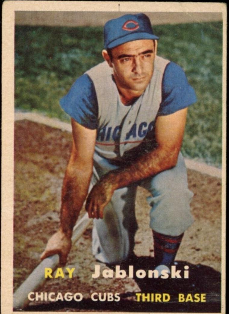 1957 Topps Ray Jablonski #218 card
