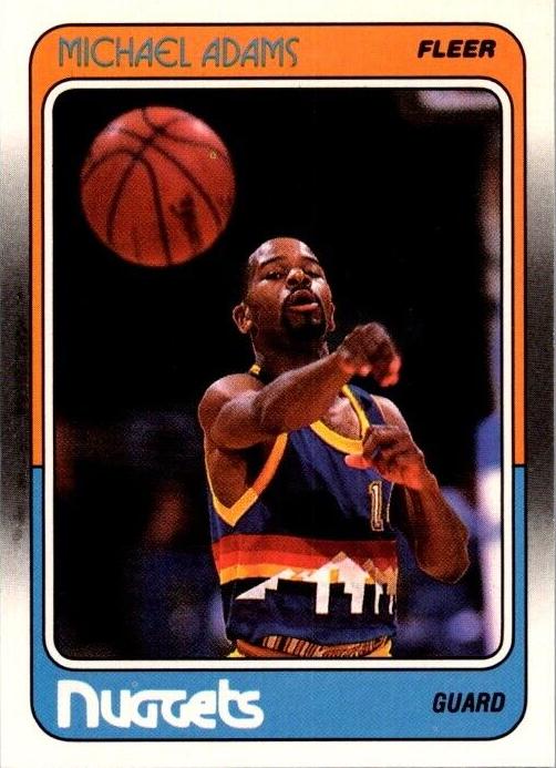 Michael Adams 1988 Fleer Basketball