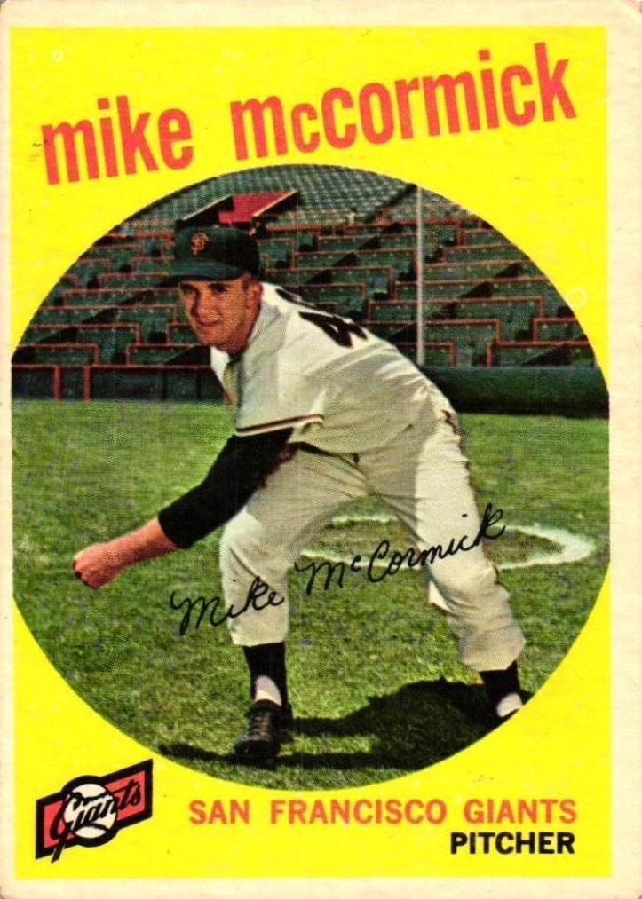 1959 Topps Mike McCormick #148 card