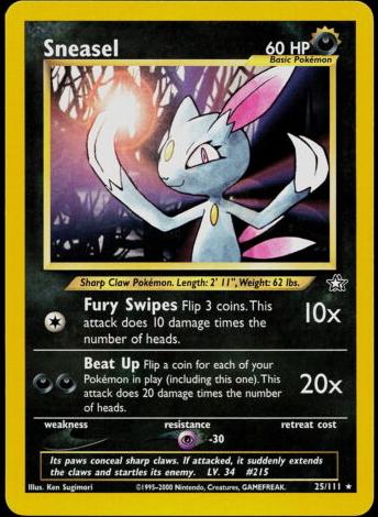 Sneasel 2000 Pokemon Neo Genesis