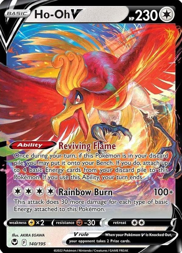 HO-Oh V 2022 Pokemon Silver Tempest