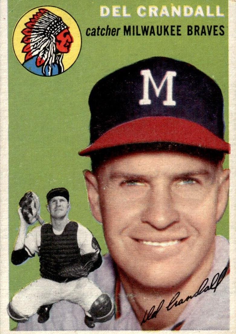 1954 Del Crandall [Gray Back] #12