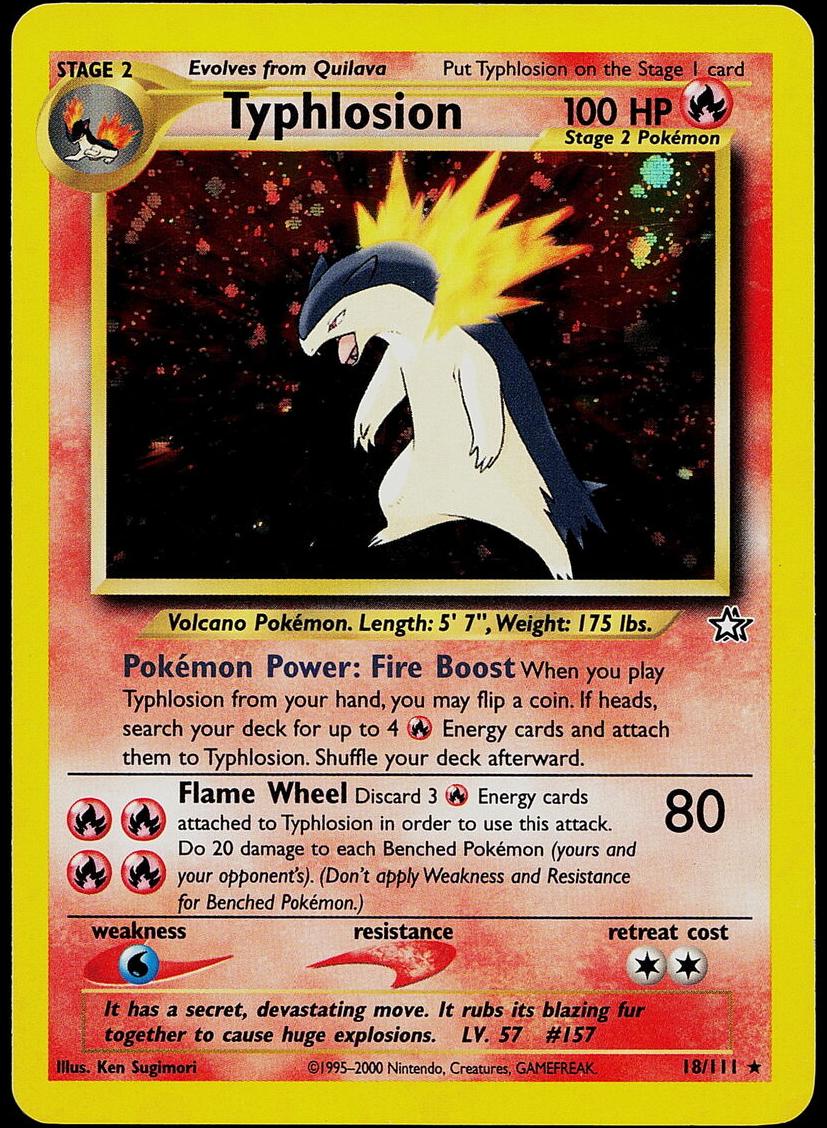 Typhlosion Holo 2000 Pokemon Neo Genesis