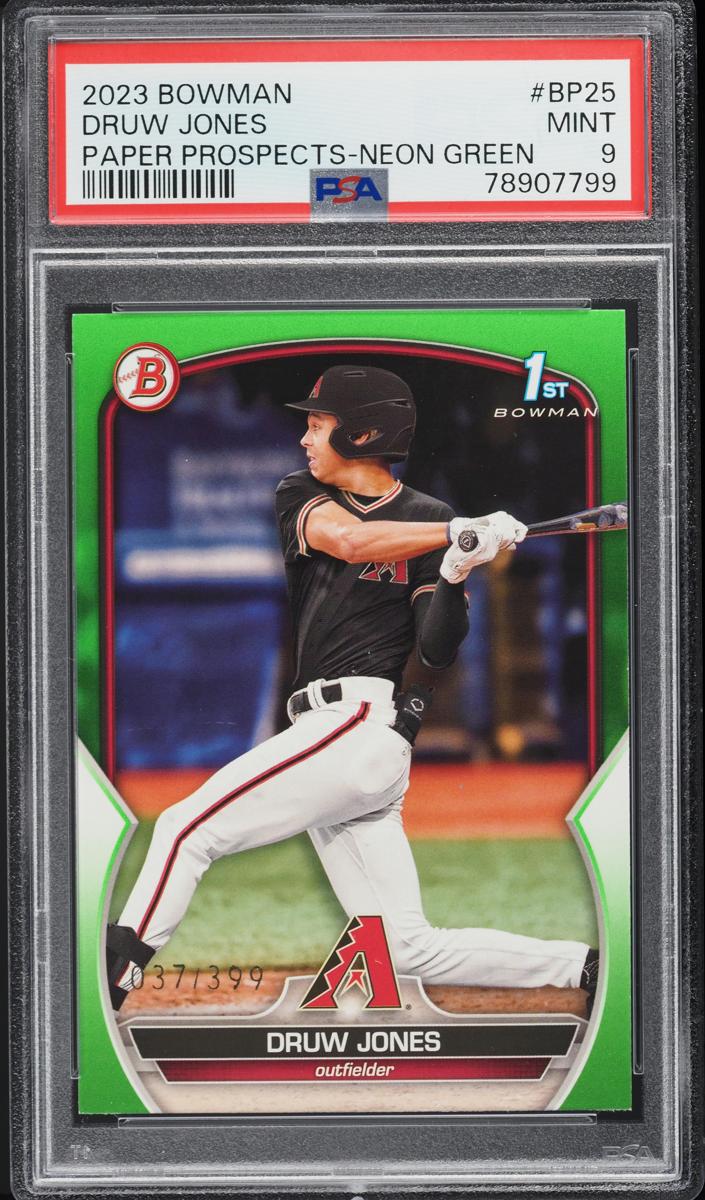2023 Bowman Prospects Baseball Neon Green Druw Jones #BP-25