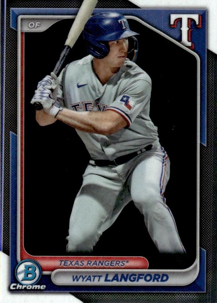 Wyatt Langford 2024 Bowman Chrome Prospects card