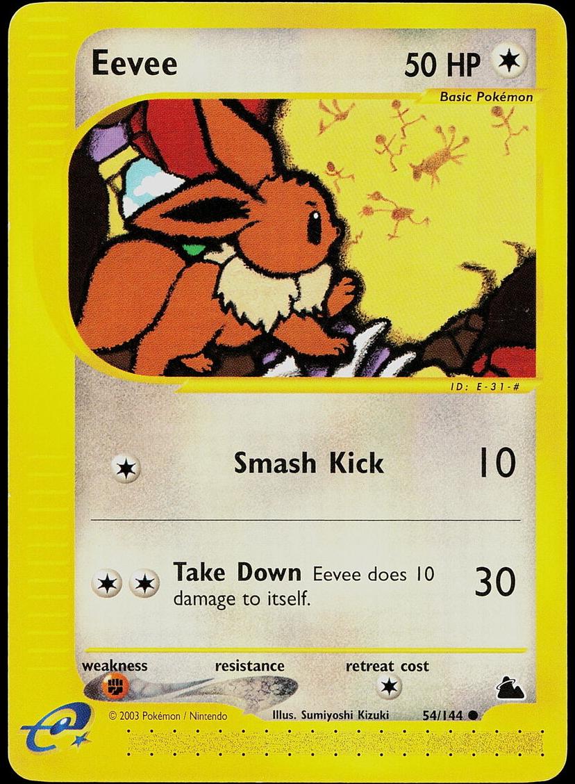 2003 Pokemon Skyridge #54 Eevee front