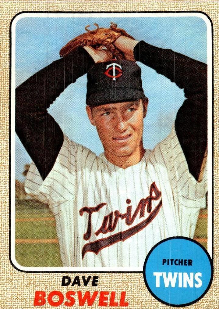 1968 Topps Dave Boswell #322 card