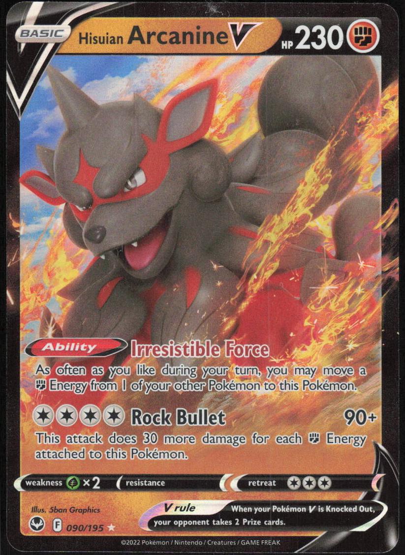 Hisuian Arcanine V 2022 Pokemon Silver Tempest