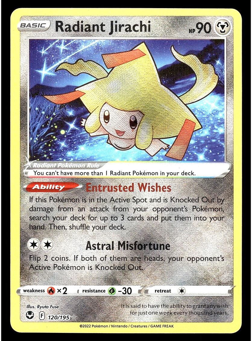 2022 Pokemon Holo #120 Radiant Jirachi front