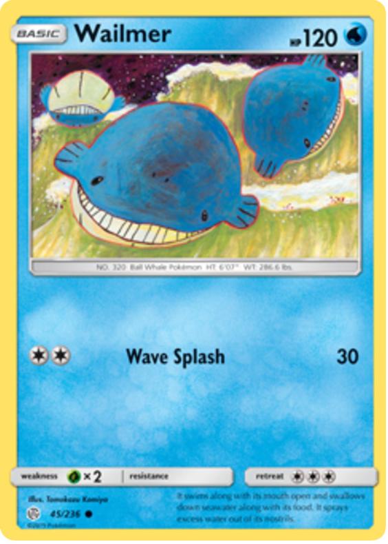 Wailmer 2019 Pokemon Sun & Moon Cosmic Eclipse