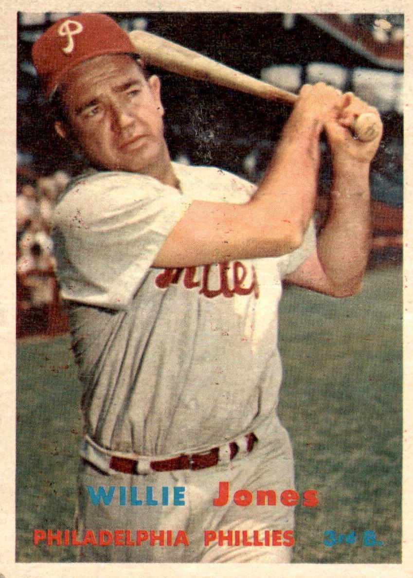 1957 Topps Willie Jones #174 card