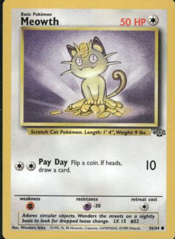 Meowth 1999 Pokemon Jungle