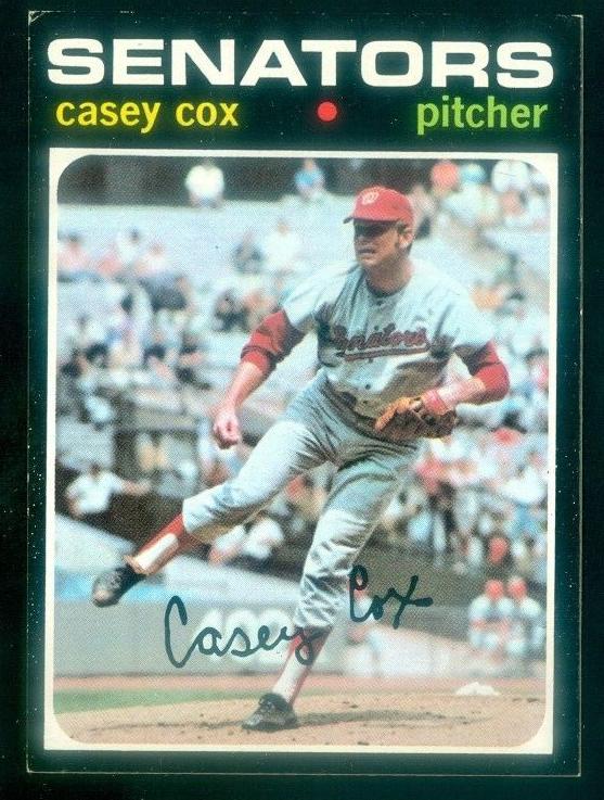 1971 Topps Casey Cox #82 card