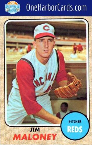 1968 Topps Jim Maloney #425 card