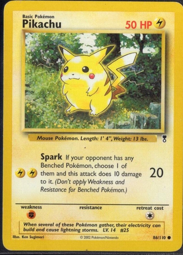 Pikachu 2002 Pokemon Legendary Collection