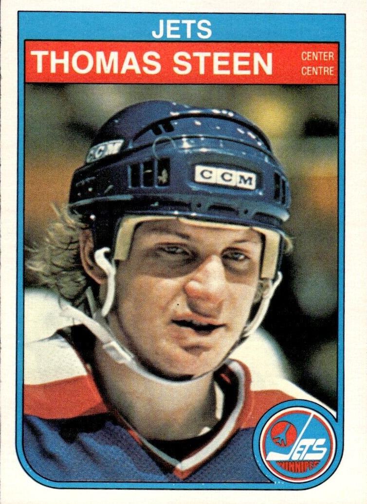 1982 O-Pee-Chee Thomas Steen #391 card