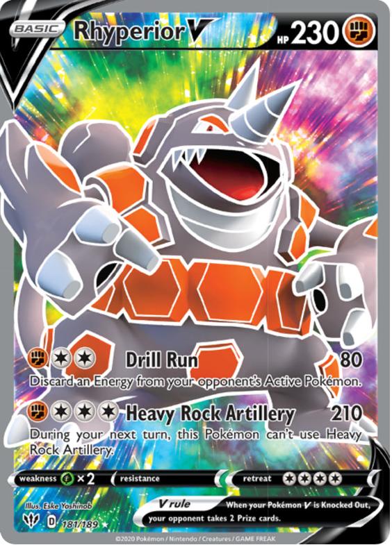 Rhyperior V 2020 Pokemon Sword & Shield Darkness Ablaze