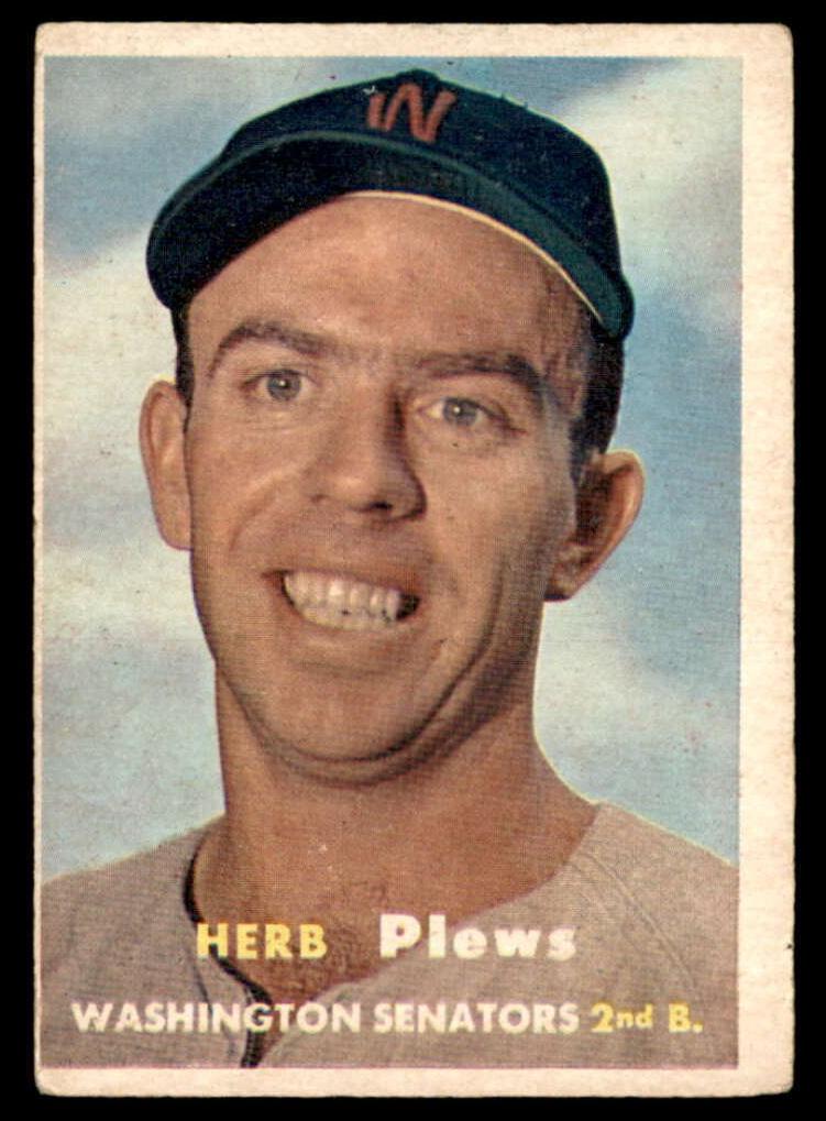 1957 Topps Herb Plews #169 card