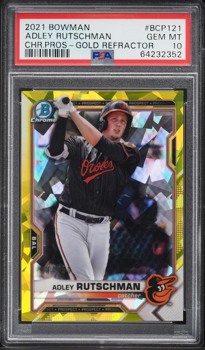 2021 Bowman Chrome Prospects Baseball Gold Adley Rutschman #BCP-121 PSA 9
