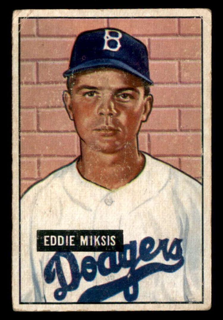 1951 Bowman Eddie Miksis #117 card