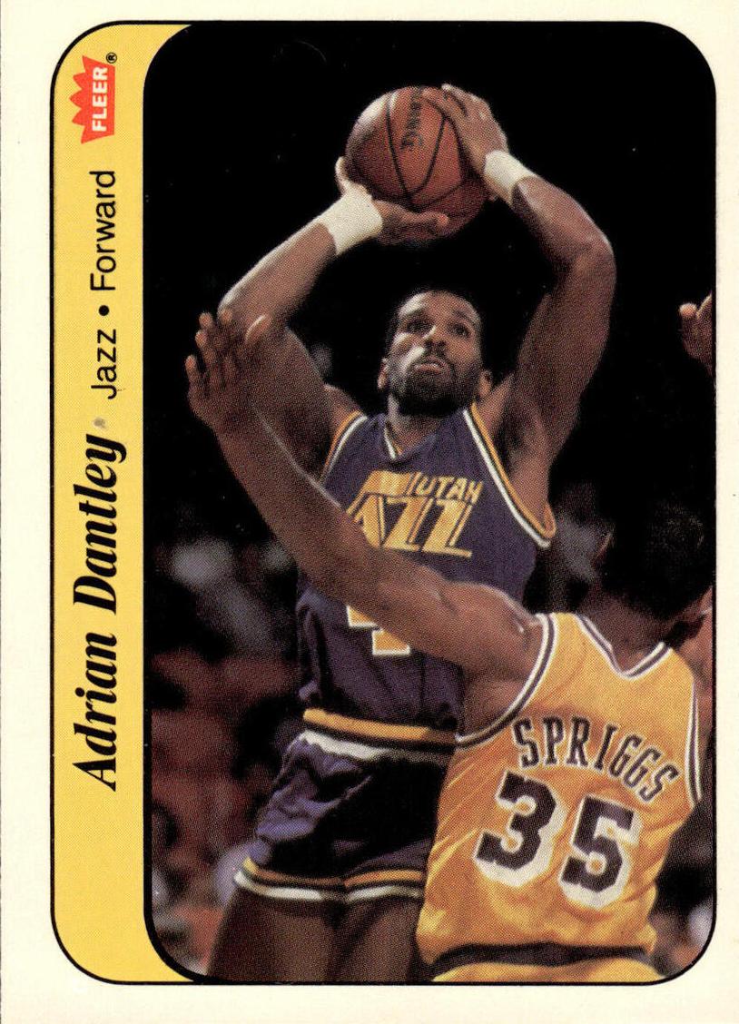 Adrian Dantley 1986 Fleer Stickers Basketball