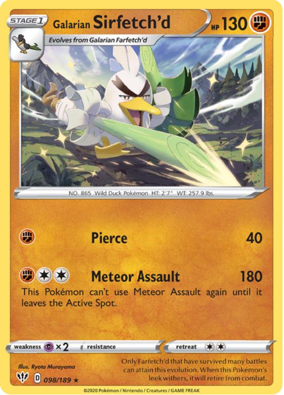 Galarian Sirfetch'd 2020 Pokemon Sword & Shield Darkness Ablaze
