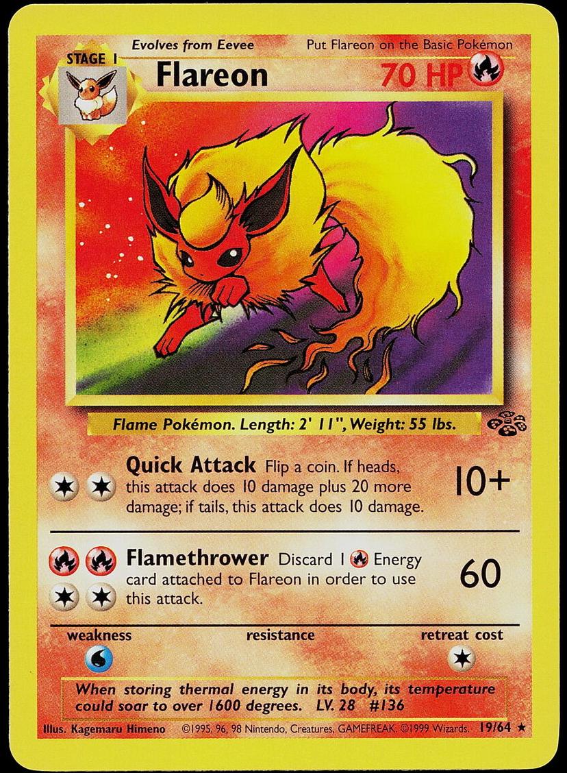 Flareon 1999 Pokemon Jungle