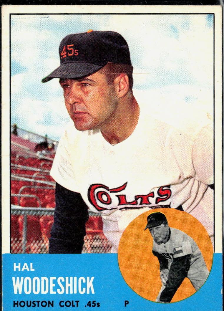 1963 Topps Hal Woodeshick #517 card