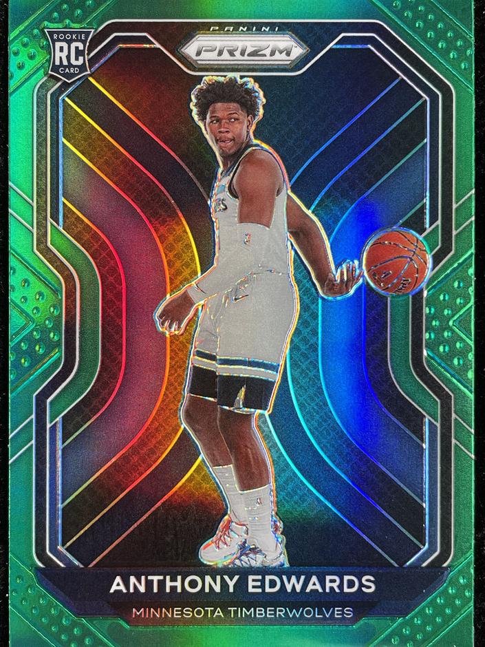 2020 Panini Prizm Green #258 Anthony Edwards front