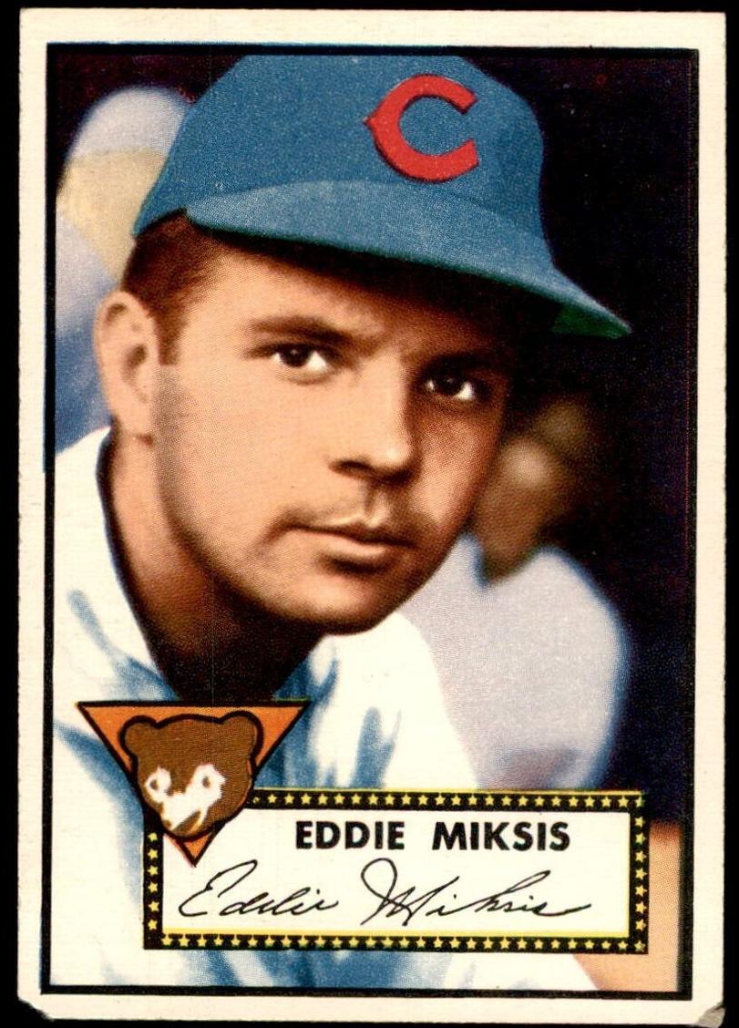 1952 Topps Eddie Miksis #172 card
