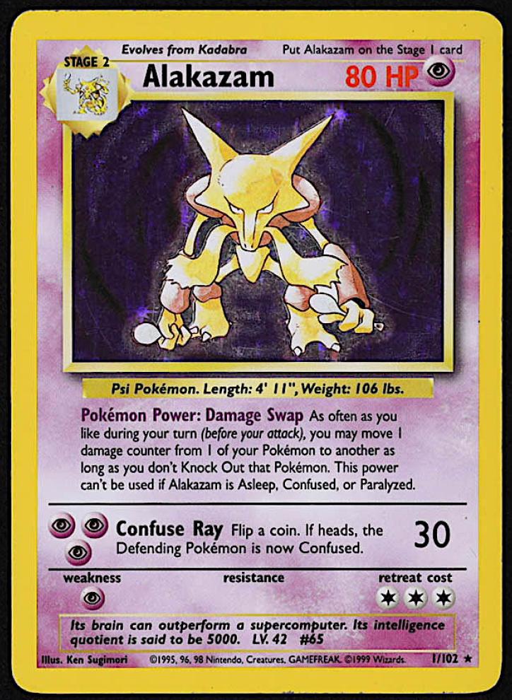 Alakazam Holo 1999 Pokemon Base Set
