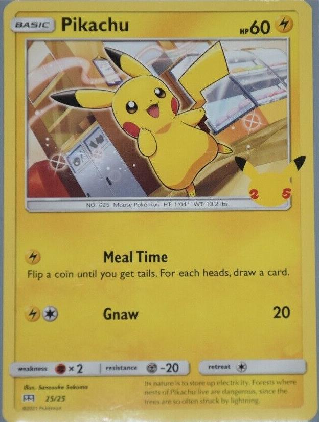 Pikachu 2021 Pokemon McDonald's 25th Anniversary