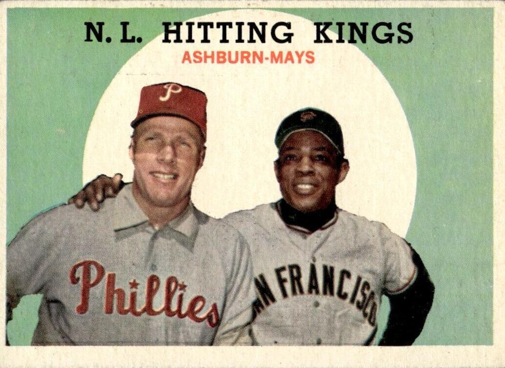 1959 NL Hitting Leaders with Richie Ashburn and Willie Mays #317