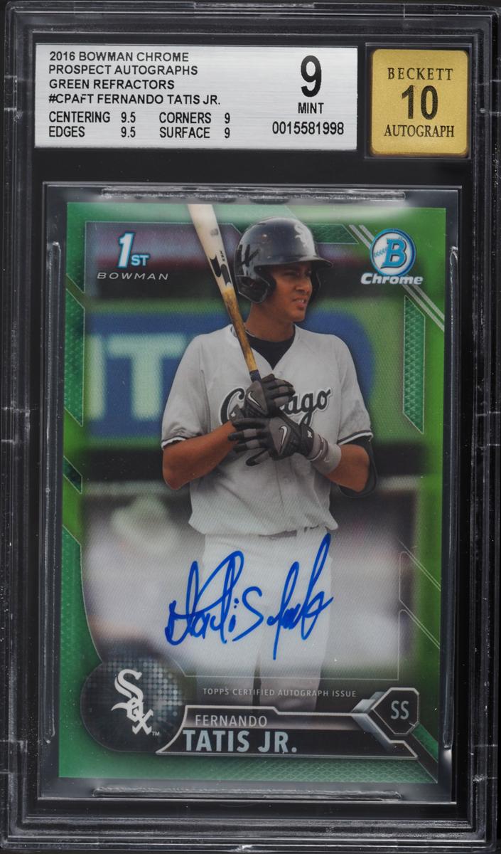 2016 Bowman Chrome Prospects Baseball Green Refractor Fernando Tatis Jr. #CPA-FT PSA 10
