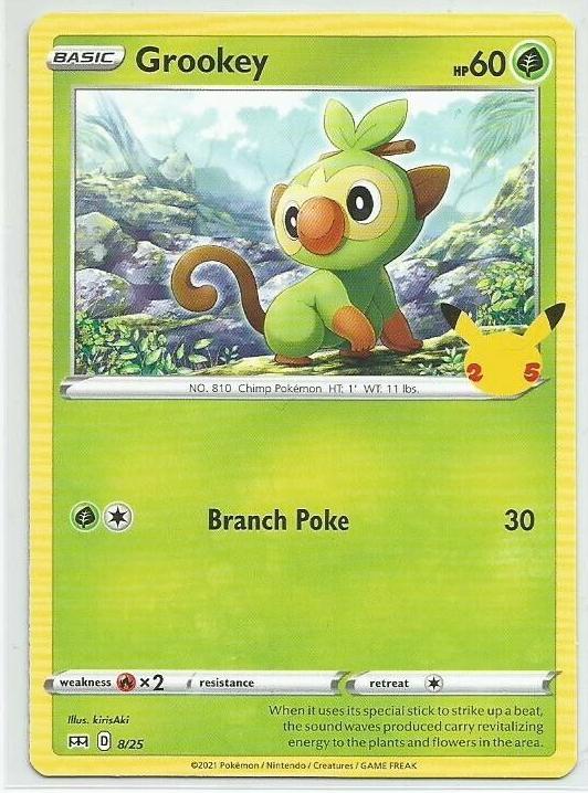 Grookey Holo 2021 Pokemon McDonald's 25th Anniversary