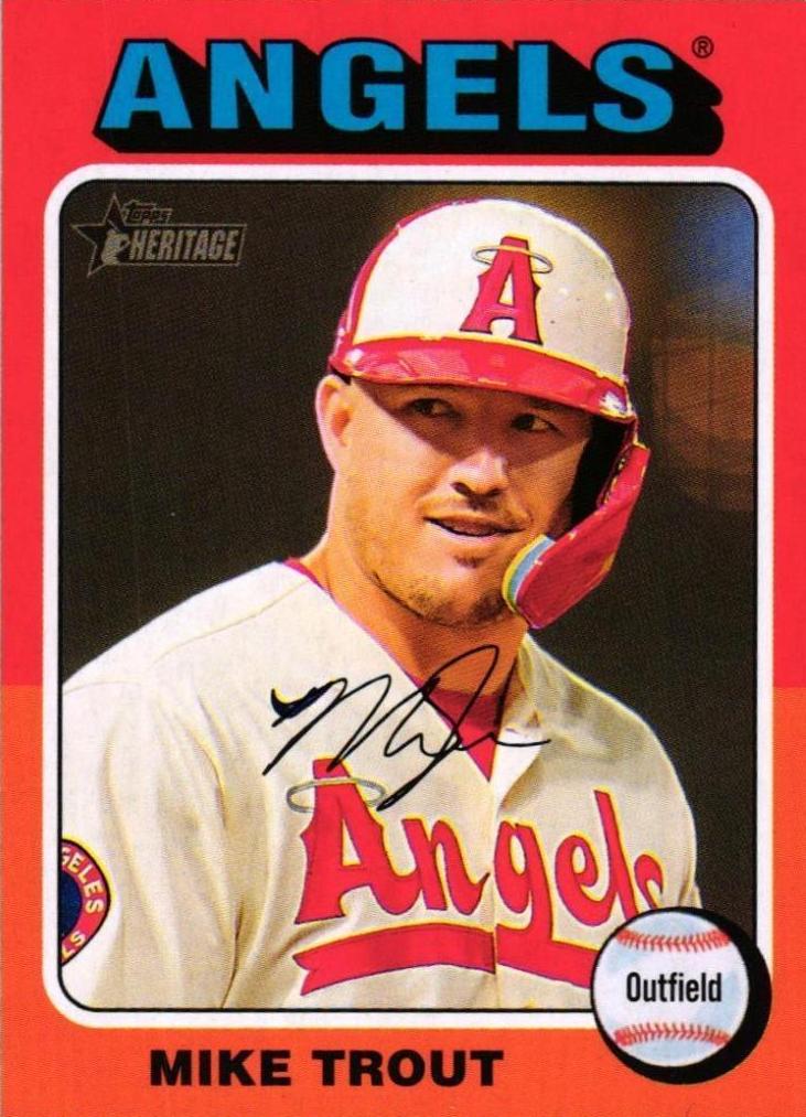 2024 Topps Heritage Mike Trout #52 card
