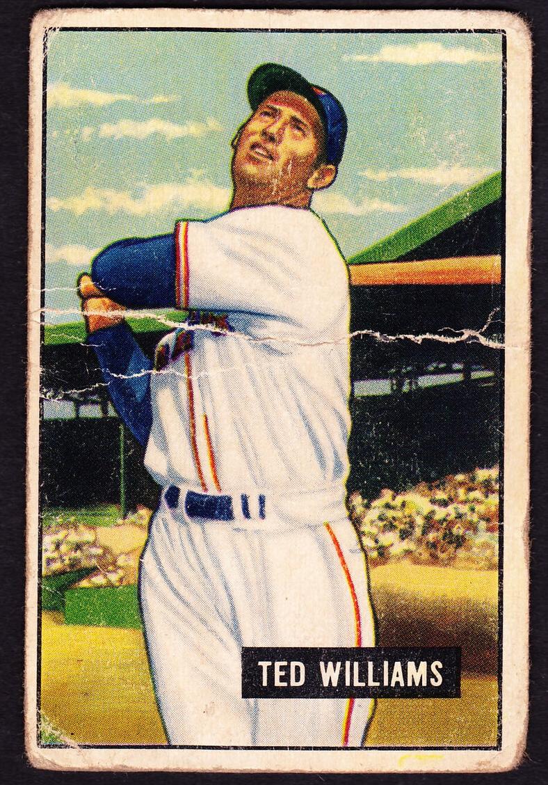 1951 Bowman Red #165 Ted Williams front