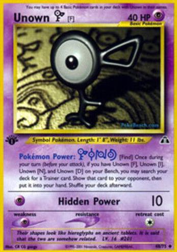 2001 Unown F [1st Edition] #48
