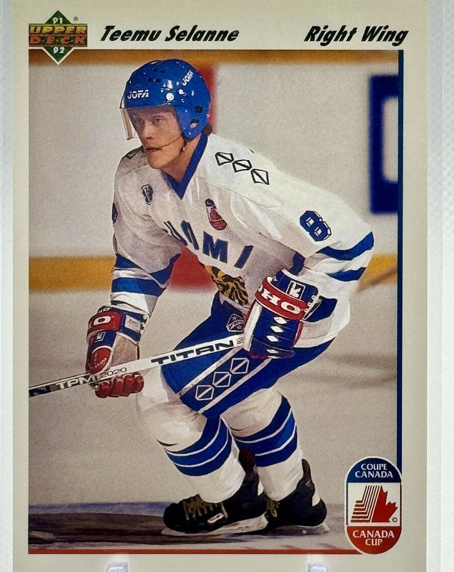 1991 Upper Deck Base #21 Teemu Selanne front