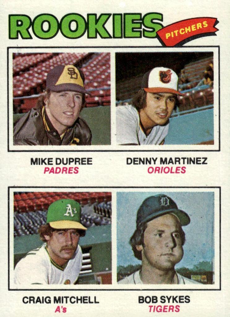 Mike Dupree / Dennis Martinez / Craig Mitchell / Bob Sykes  1977 Topps Rookies Pitchers Baseball