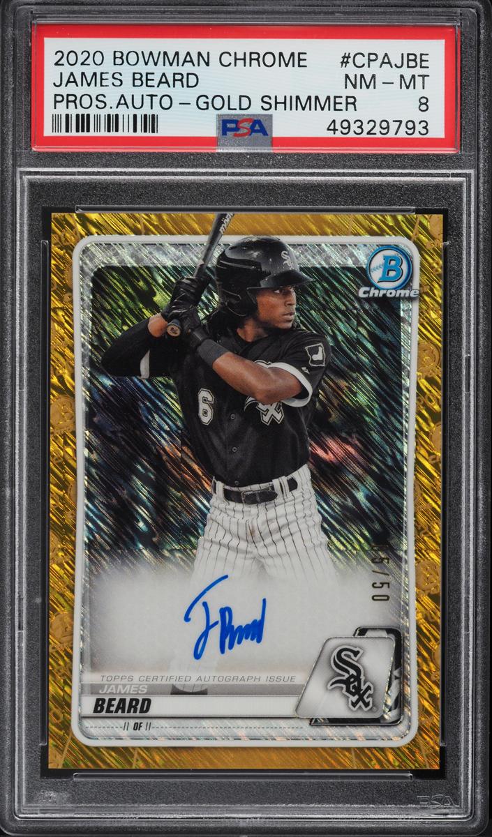 2020 Bowman Chrome Prospects Baseball Gold Shimmer Refractor James Beard #CPA-JBE PSA 9