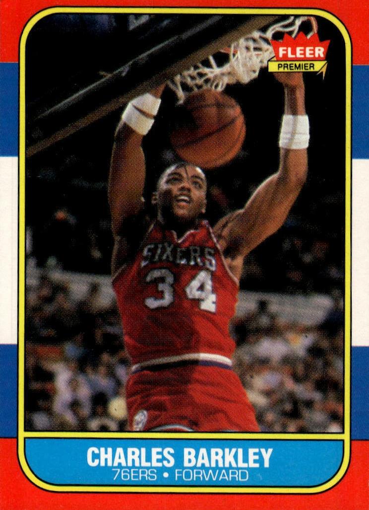 1986 Fleer Base #7 Charles Barkley front