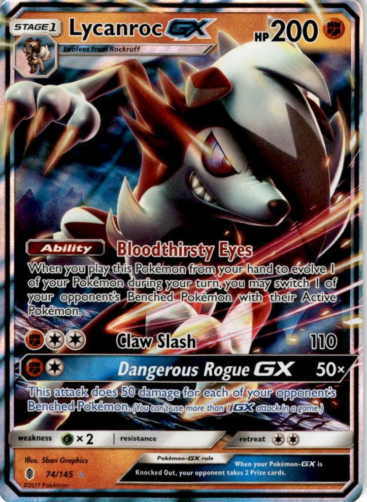 Lycanroc GX 2017 Pokemon Sun & Moon Guardians Rising