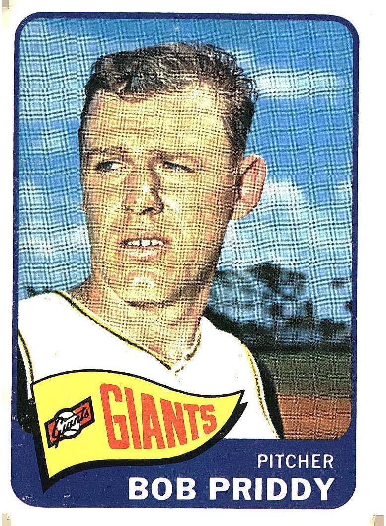 1965 Topps Bob Priddy #482 card