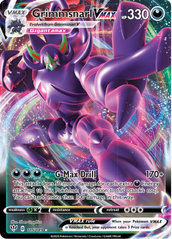 Grimmsnarl Vmax 2020 Pokemon Sword & Shield Darkness Ablaze