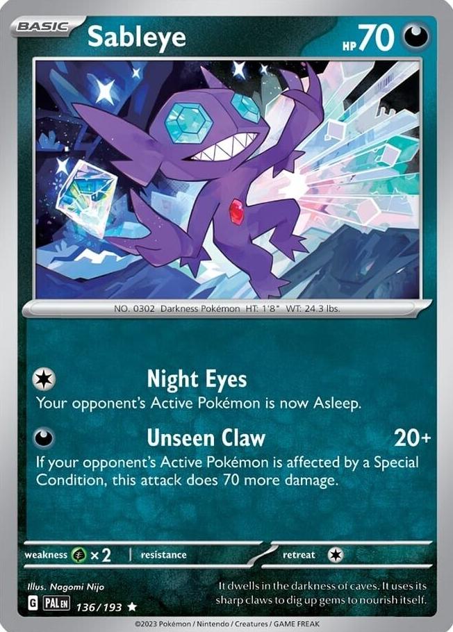 Sableye 2023 Pokemon Scarlet & Violet Paldea Evolved