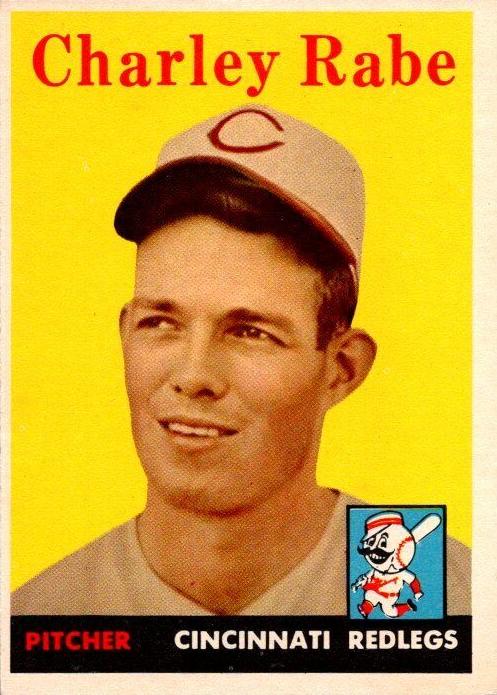 1958 Topps Charley Rabe #376 card